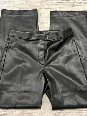 Ann Taylor Black Faux Leather Pants